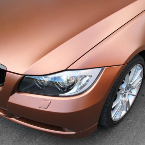 BMW 325i, vollständige Beklebung in bronze/metallic matt, inkl. Chromleisten