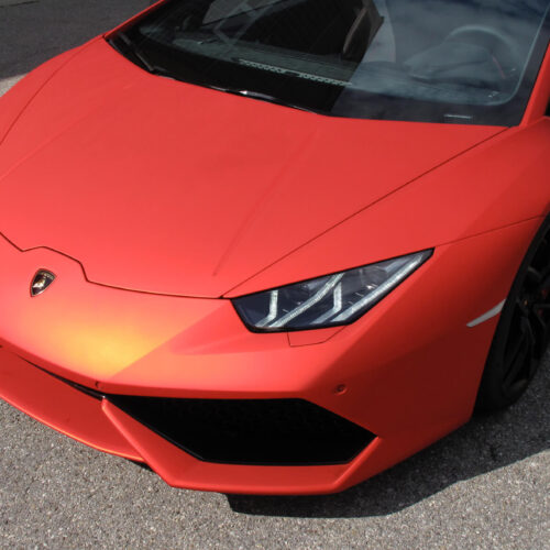 Lamborghini Huracan, Kompletfolierung, Rotchrom matt