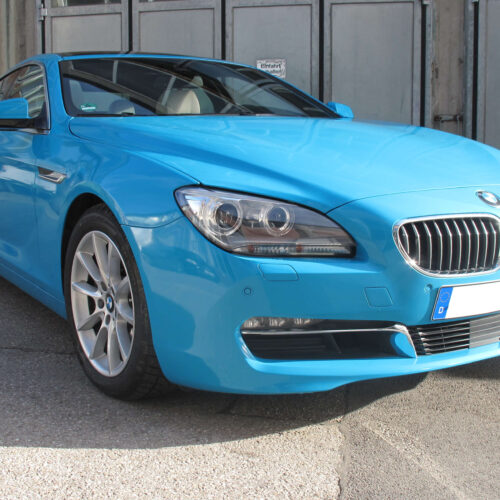 BMW 6er Gran Coupé, Vollfolierung hellblau ("Blue Lagoon")