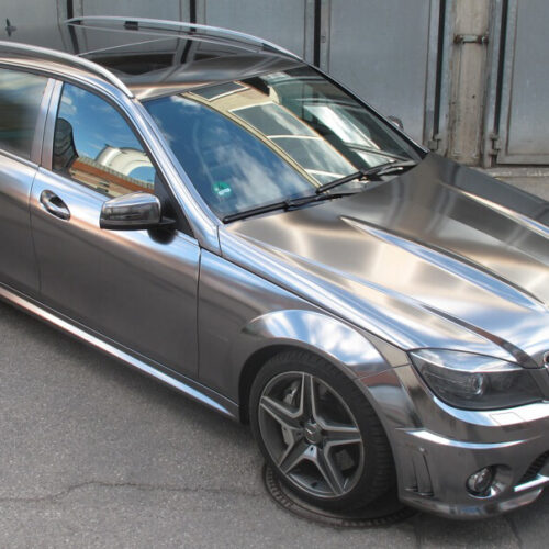 Mercedes AMG, Komplettfolierung, Schwarz Chrom