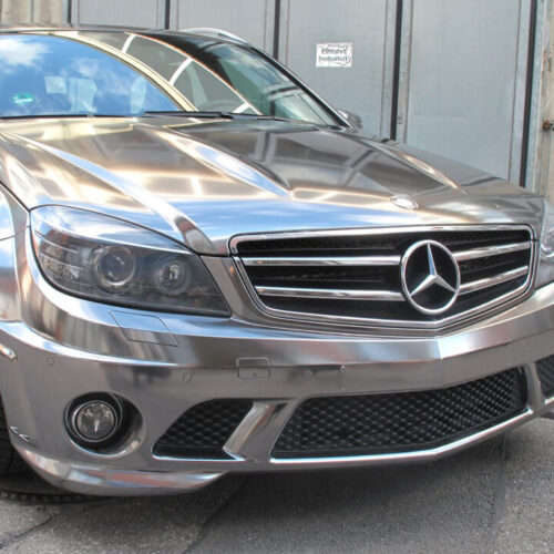 Mercedes AMG, Komplettfolierung, Schwarz Chrom