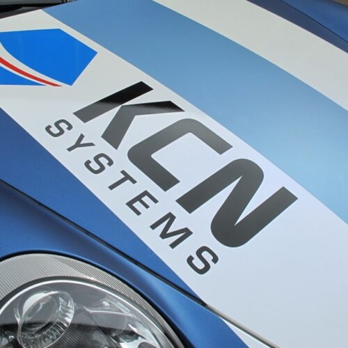 Folierung pearlescent blue, Streifen hell/dunkelblau matt, Porsche GT997GT3
