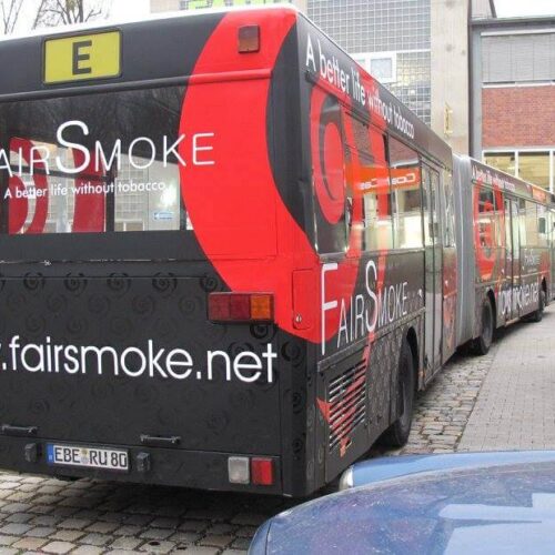 Bus - Komplettfolierung, Schwarz Matt, Branding