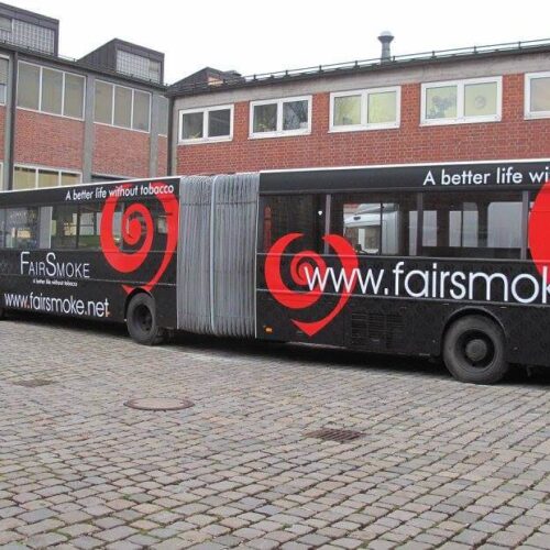 Bus - Komplettfolierung, Schwarz Matt, Branding