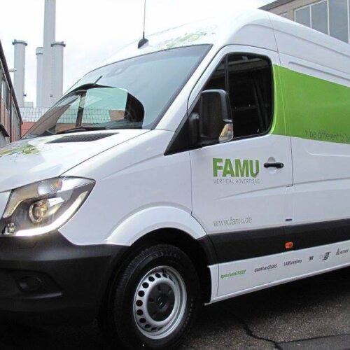 Sprinter - Vollfolierung, Beschriftung, Inneneinbau, PU-Beschichtung