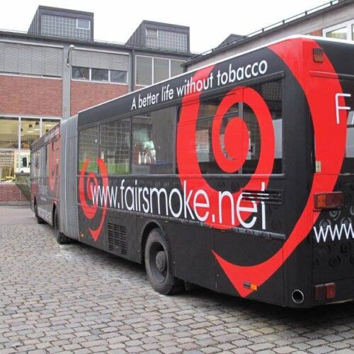 Bus - Komplettfolierung, Schwarz Matt, Branding