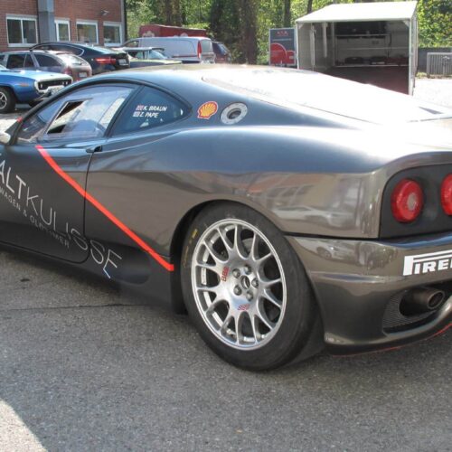 Ferrari, Komplettfolierung, Charcoal Metallic, Branding