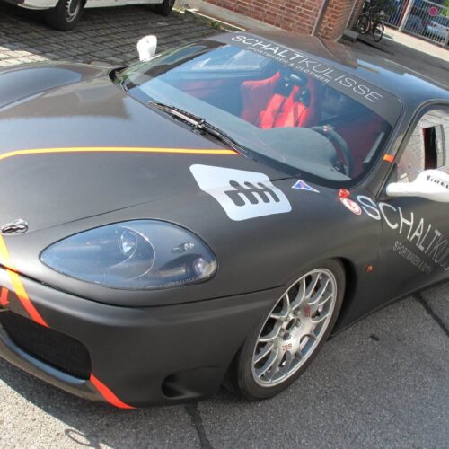 Ferrari, Komplettfolierung, Charcoal Metallic, Branding
