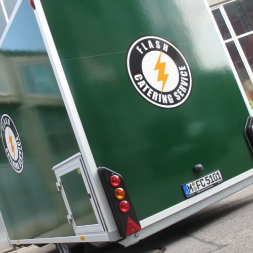 Anhänger mit Werbefunktion