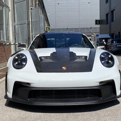 Porsche GT3 RS Weissach mit PPF-Steinschlagschutz