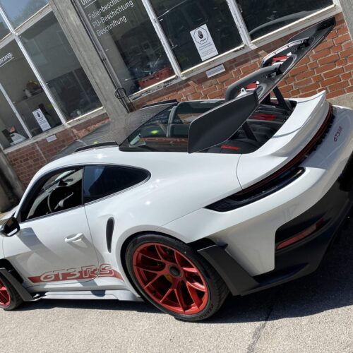 Porsche GT3 RS Weissach mit PPF-Steinschlagschutz