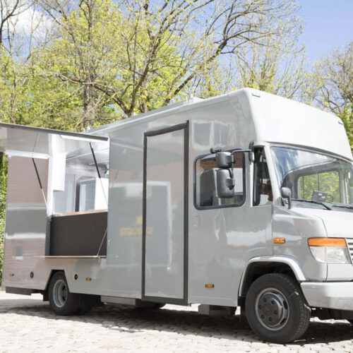 Frisch lackierter Truck für Food Truck Rental