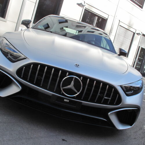Mercedes-Benz SL63 foliert in Silber matt